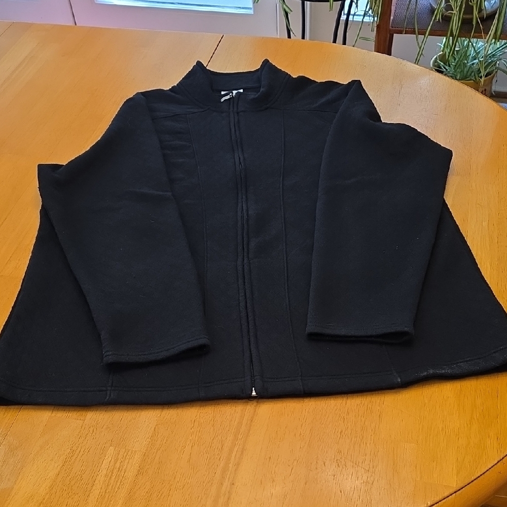 Womens Black Zip-Up Jacket